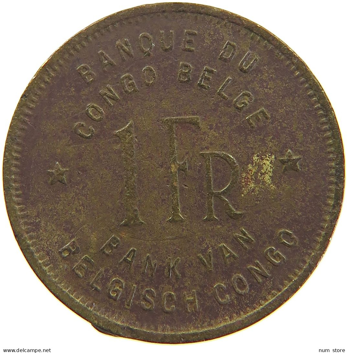 BELGIAN CONGO FRANC 1949  #a069 0835 - 1910-1934: Albert I.