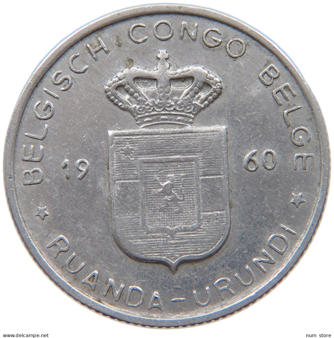 BELGIAN CONGO FRANC 1960  #a065 0091 - 1910-1934: Albert I