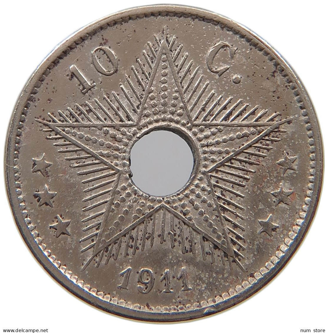 BELGIAN CONGO 10 CENTIMES 1911  #a062 0167 - 1910-1934: Albert I