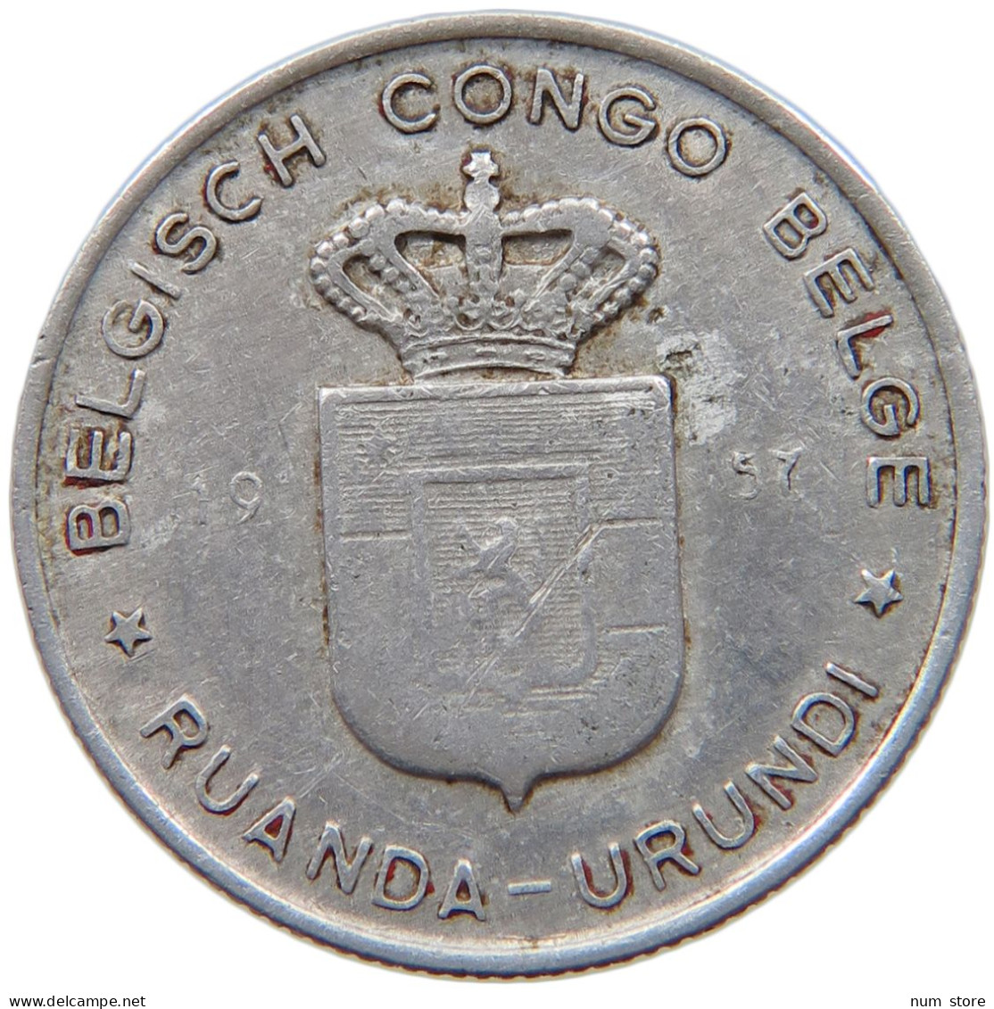 BELGIAN CONGO FRANC 1957  #a065 0089 - 1910-1934: Albert I