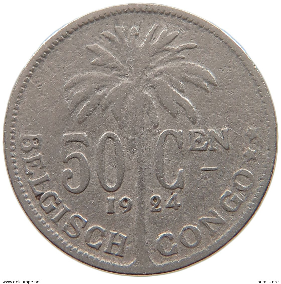 BELGIAN CONGO 50 CENTIMES 1924  #a061 0135 - 1910-1934: Albert I