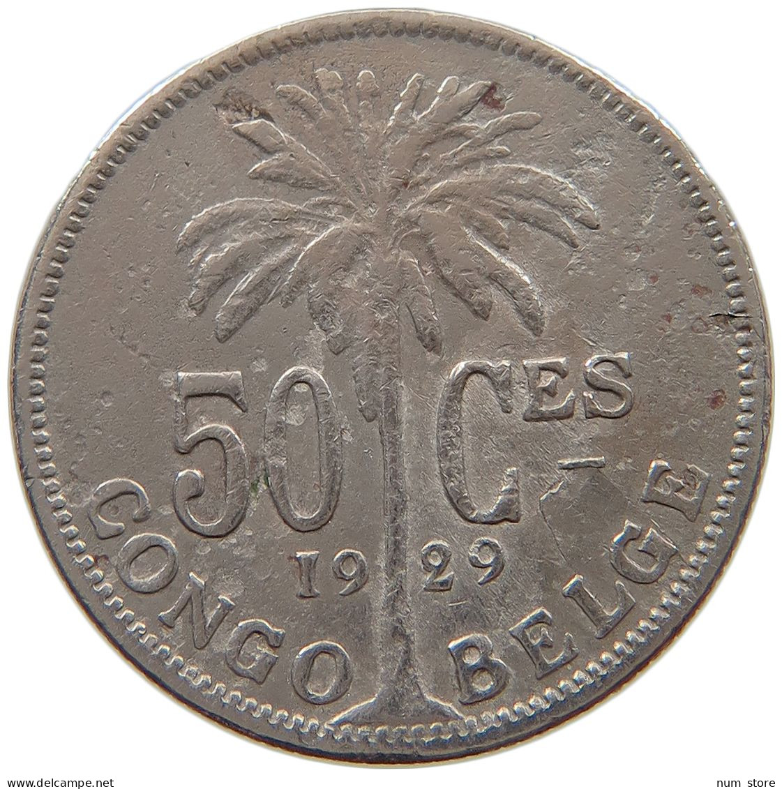 BELGIAN CONGO 50 CENTIMES 1929  #a061 0107 - 1910-1934: Albert I.