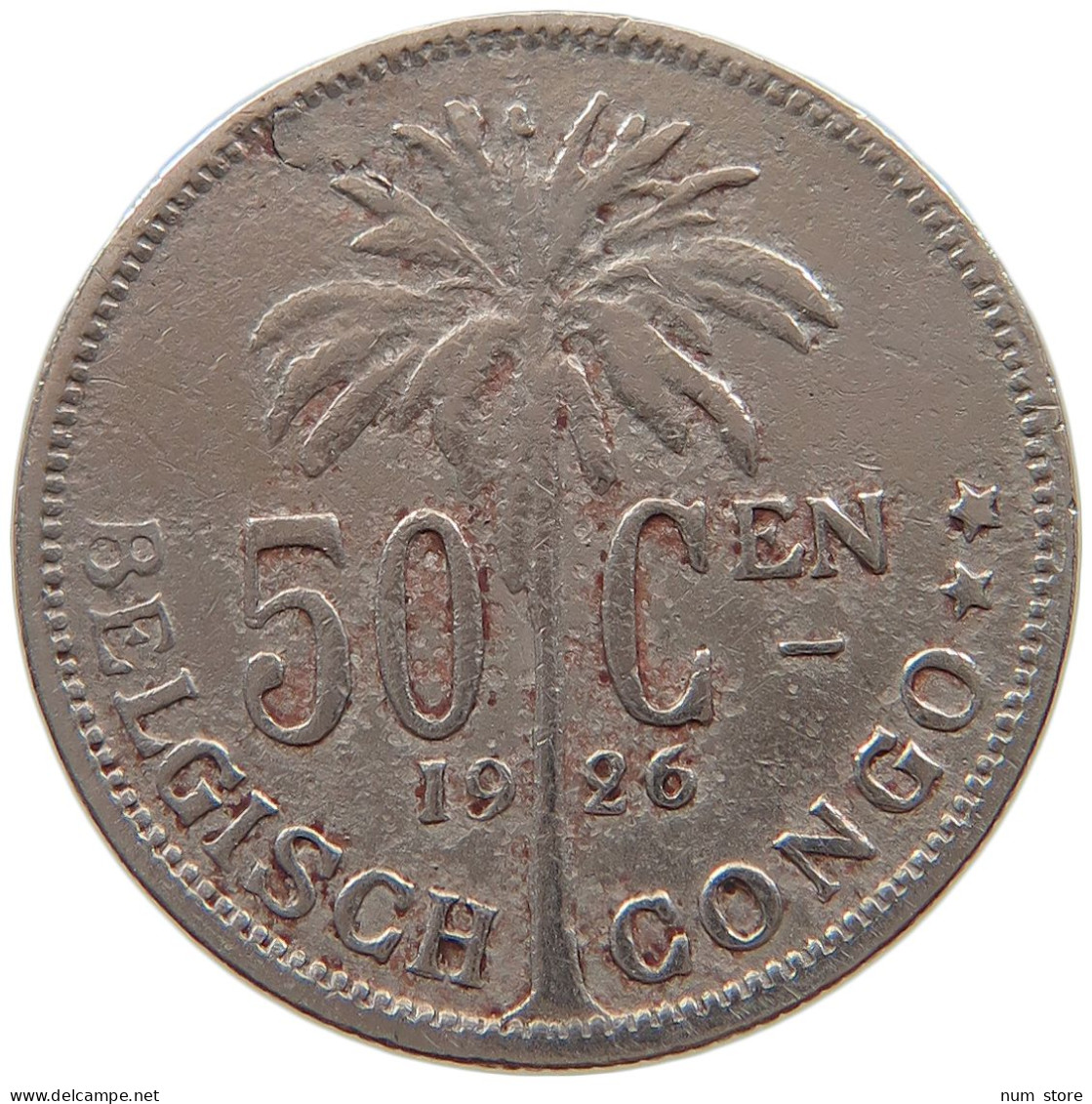 BELGIAN CONGO 50 CENTIMES 1926  #a061 0141 - 1910-1934: Albert I