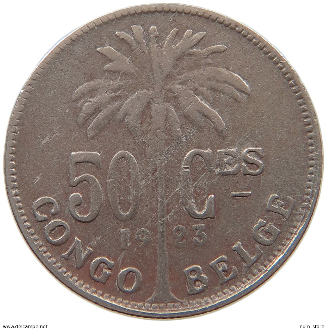 BELGIAN CONGO 50 CENTIMES 1923  #a061 0113 - 1910-1934: Albert I.