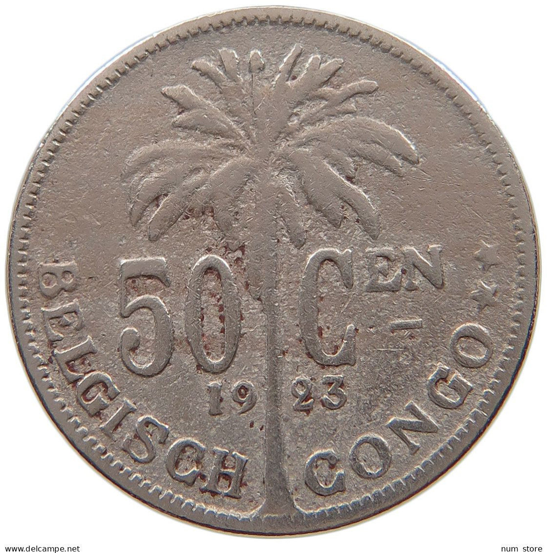 BELGIAN CONGO 50 CENTIMES 1923  #a061 0093 - 1910-1934: Alberto I