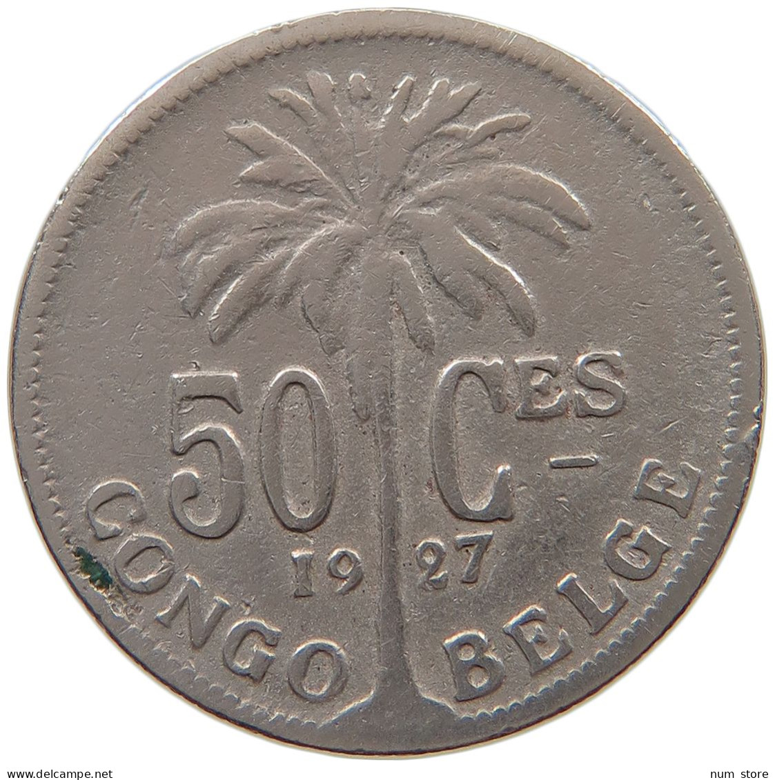 BELGIAN CONGO 50 CENTIMES 1927  #a061 0067 - 1910-1934: Albert I.