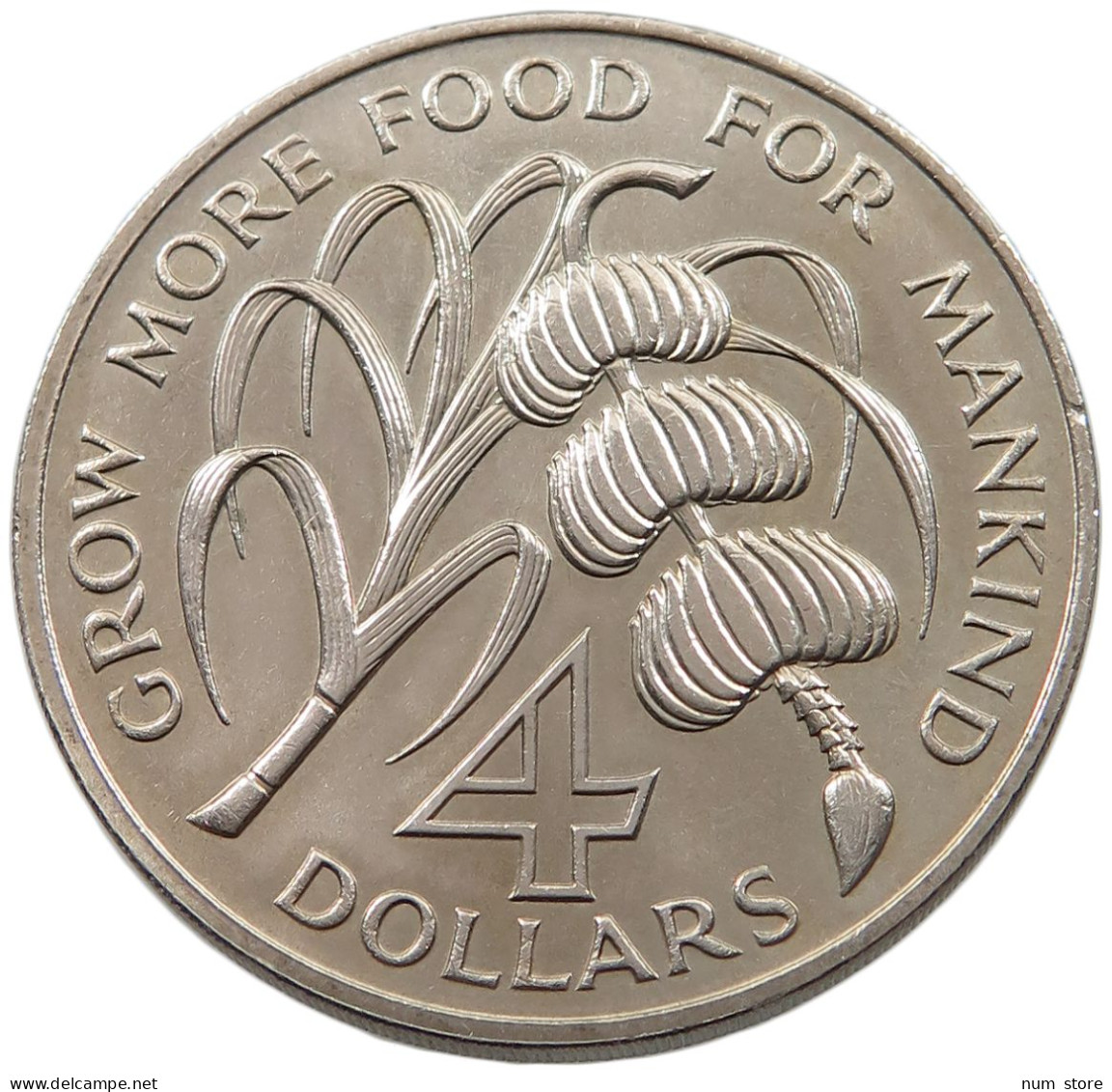 BARBADOS 4 DOLLARS 1970  #alb044 0231 - Barbados