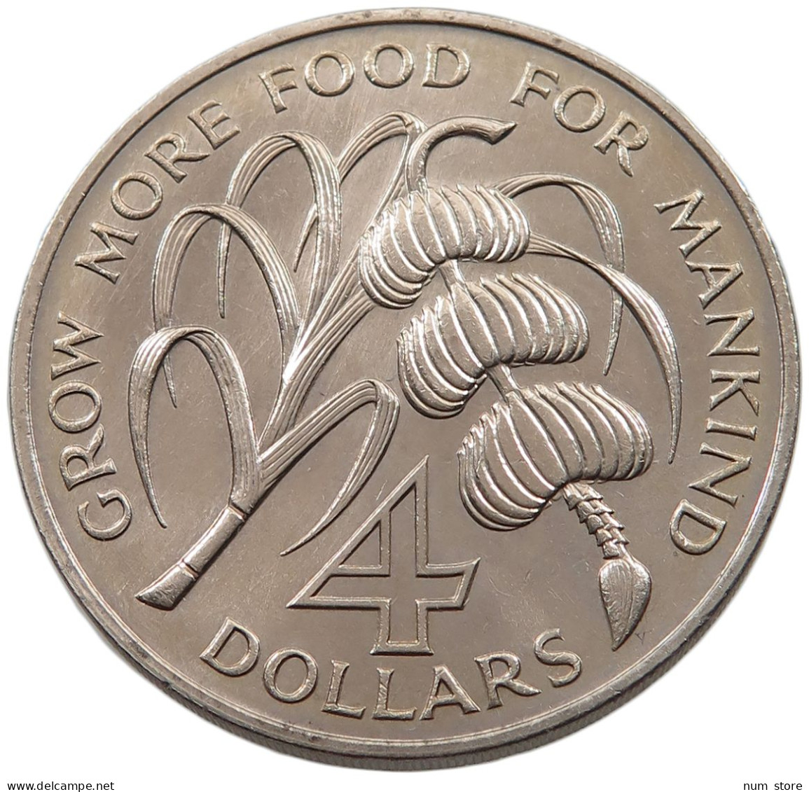 BARBADOS 4 DOLLARS 1970  #alb043 0407 - Barbados