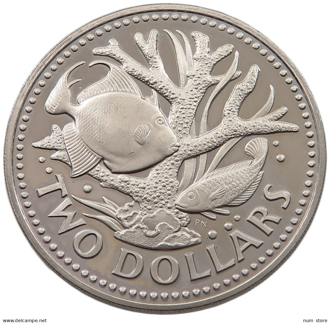 BARBADOS 2 DOLLARS 1974  #alb044 0315 - Barbados