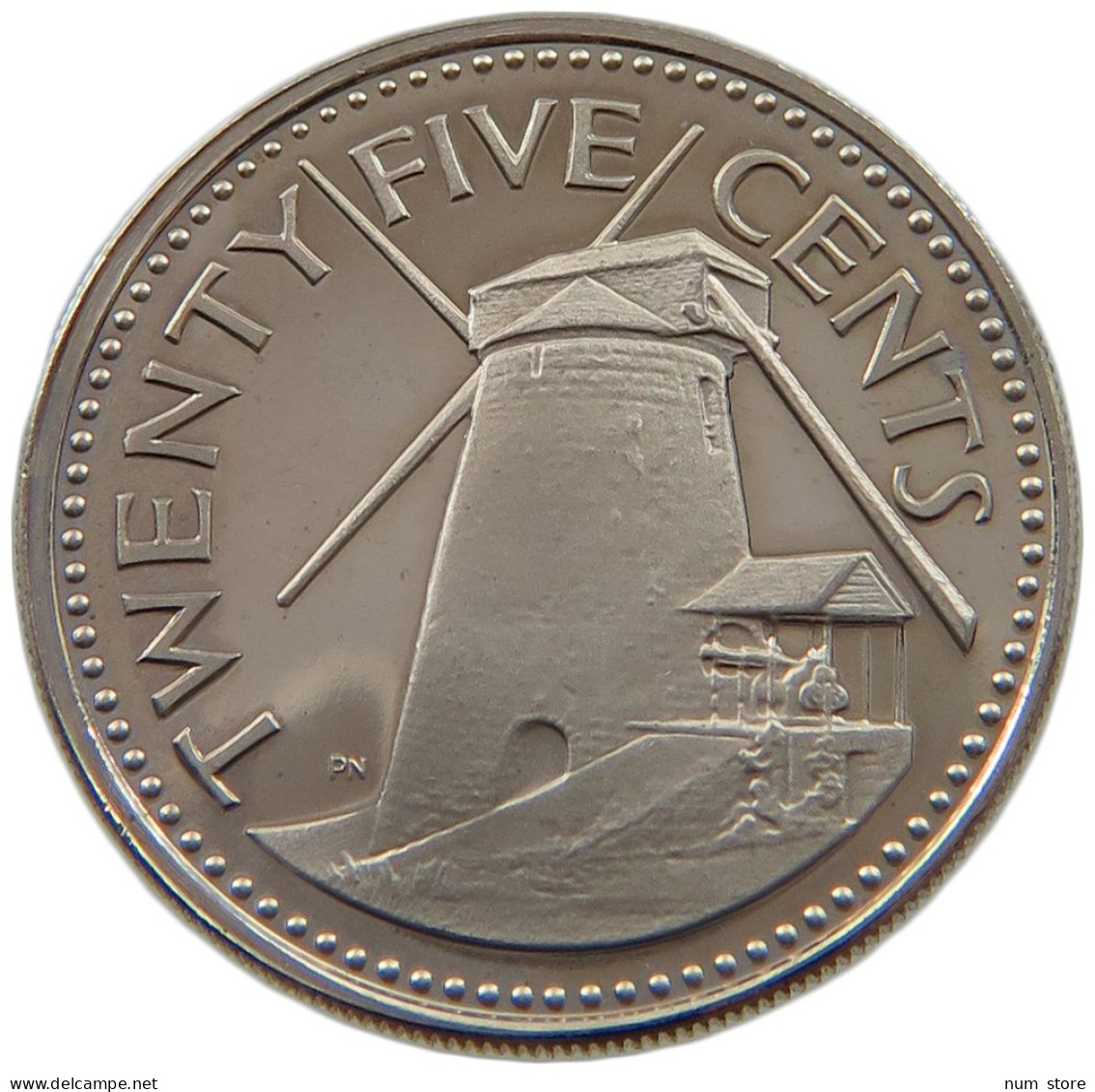 BARBADOS 25 CENTS 1974  #alb022 0505 - Barbados