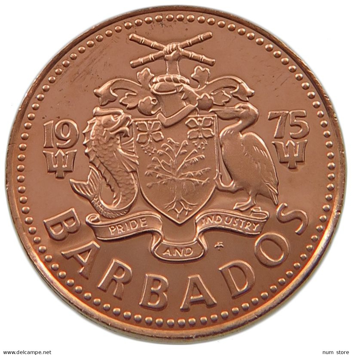 BARBADOS CENT 1975  #alb022 0537 - Barbados (Barbuda)