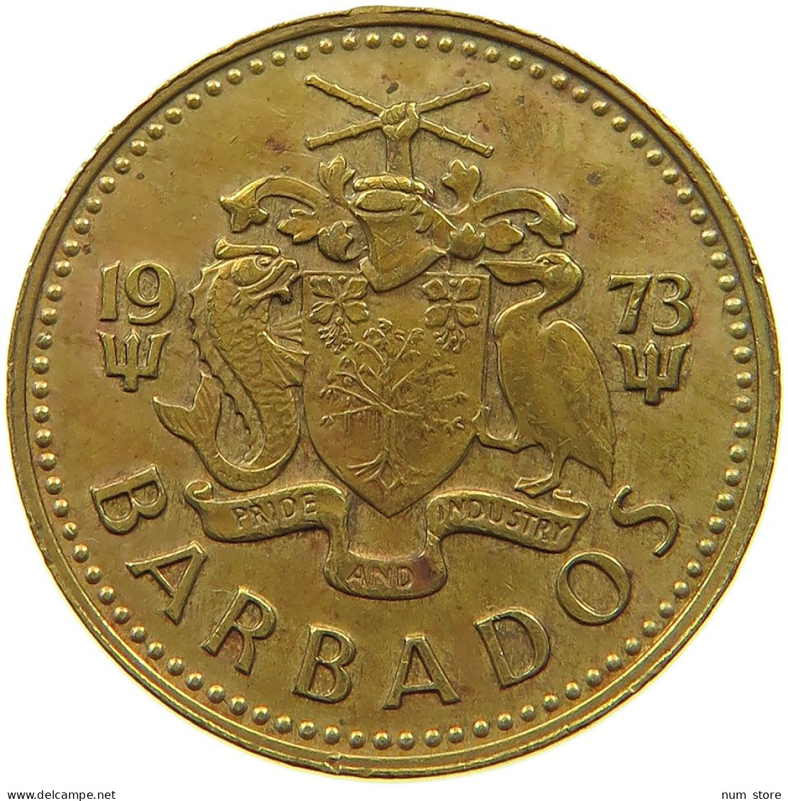 BARBADOS 5 CENTS 1973  #a019 0955 - Barbados (Barbuda)