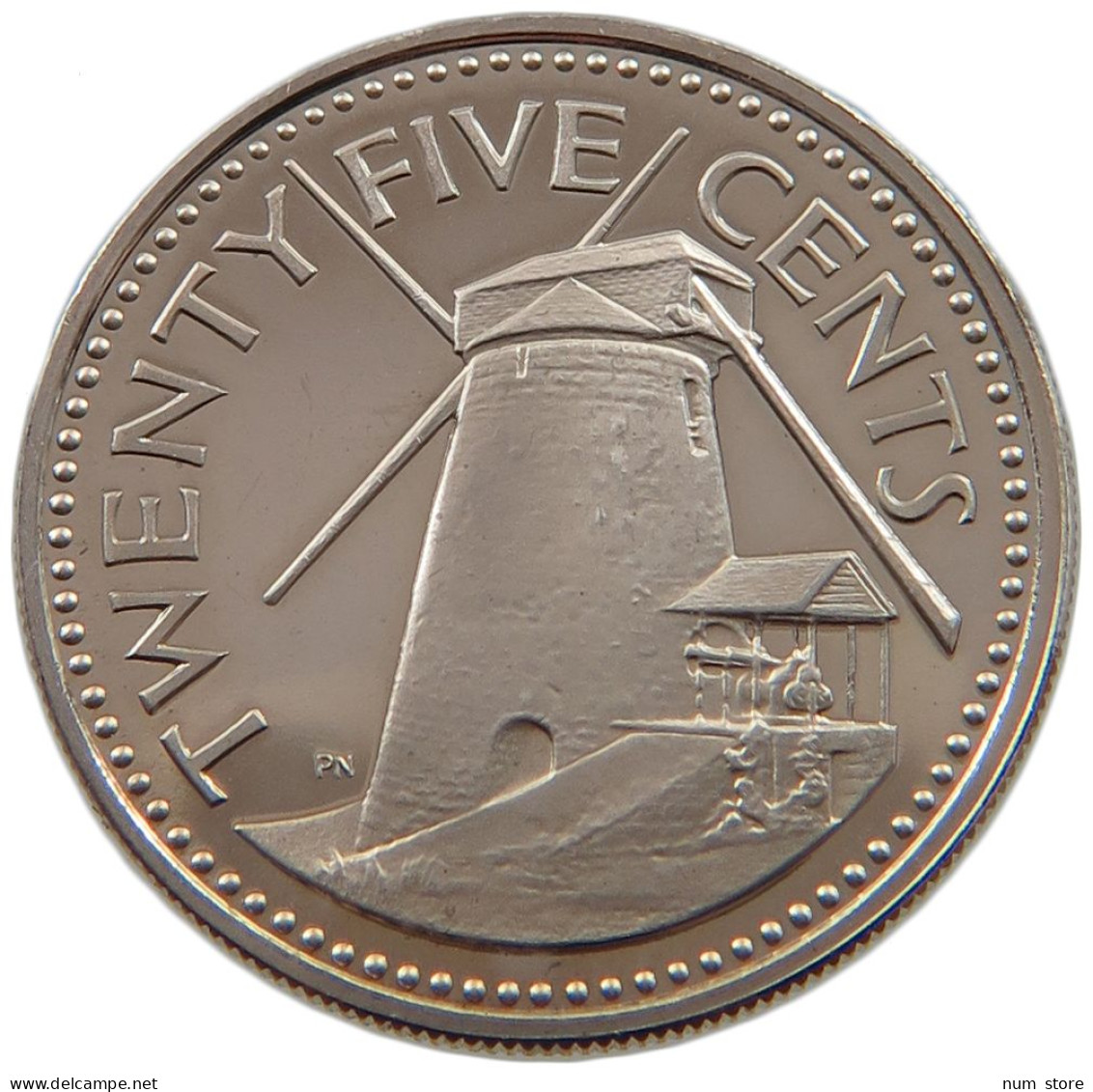 BARBADOS 25 CENTS 1975  #alb022 0507 - Barbados