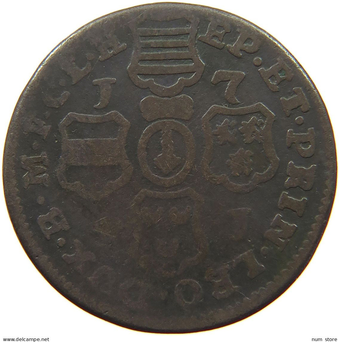 BELGIUM LIEGE 2 LIARDS 1751  #s075 0755 - 975-1795 Principauté De Liège 