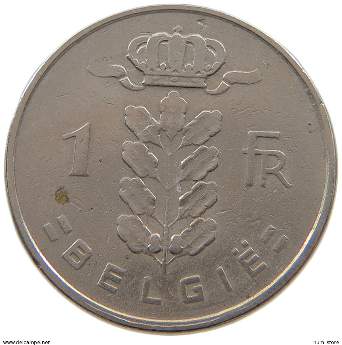 BELGIUM FRANC 1956 MINTING ERROR 1 FRANC 1956 90° DIE ROTATION RIGHT #t065 0253 - 1 Franc