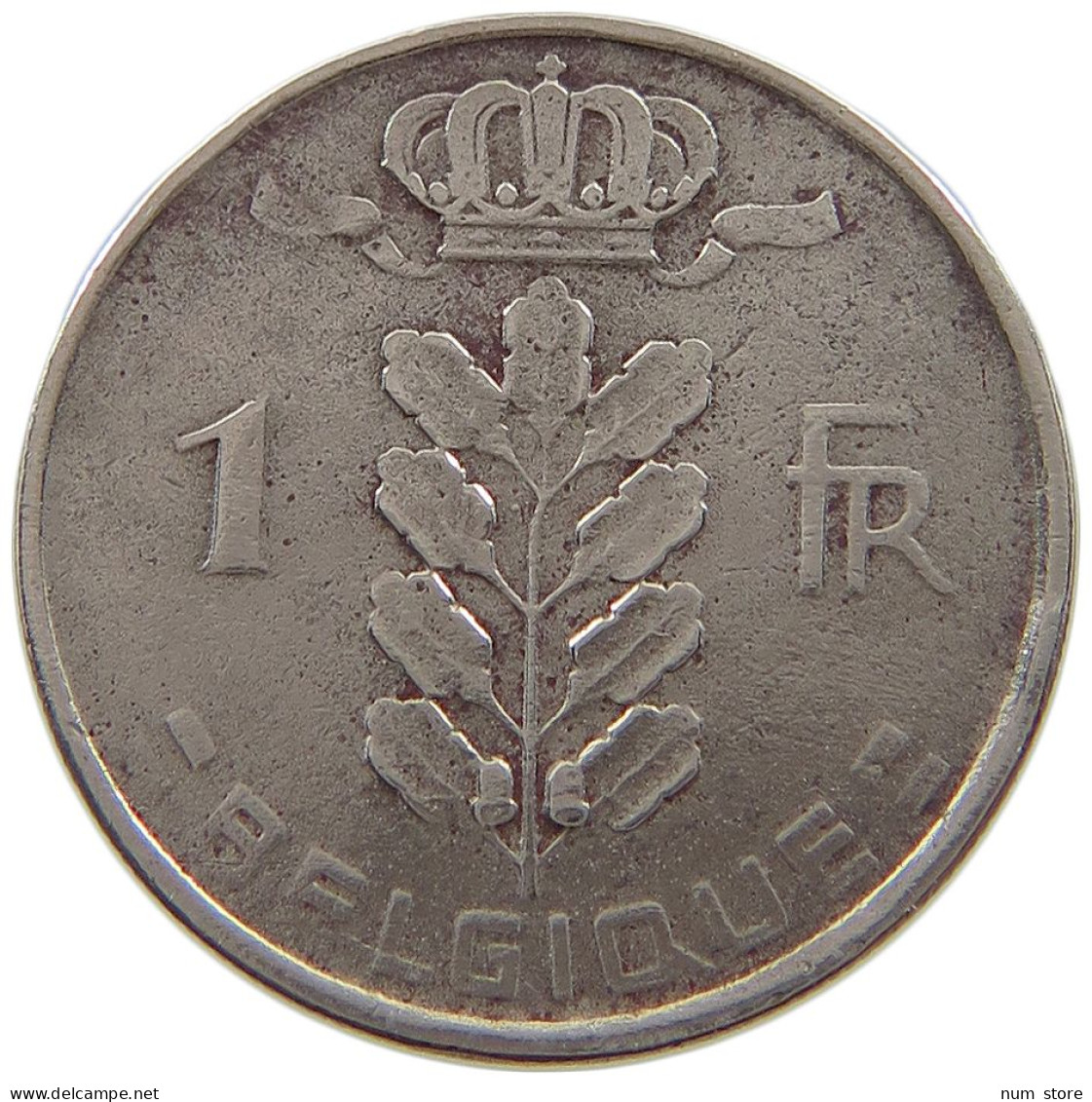 BELGIUM FRANC 1951 MINTING ERROR 1 FRANC 1951 90° DIE ROTATION RIGHT #t065 0257 - 1 Franc