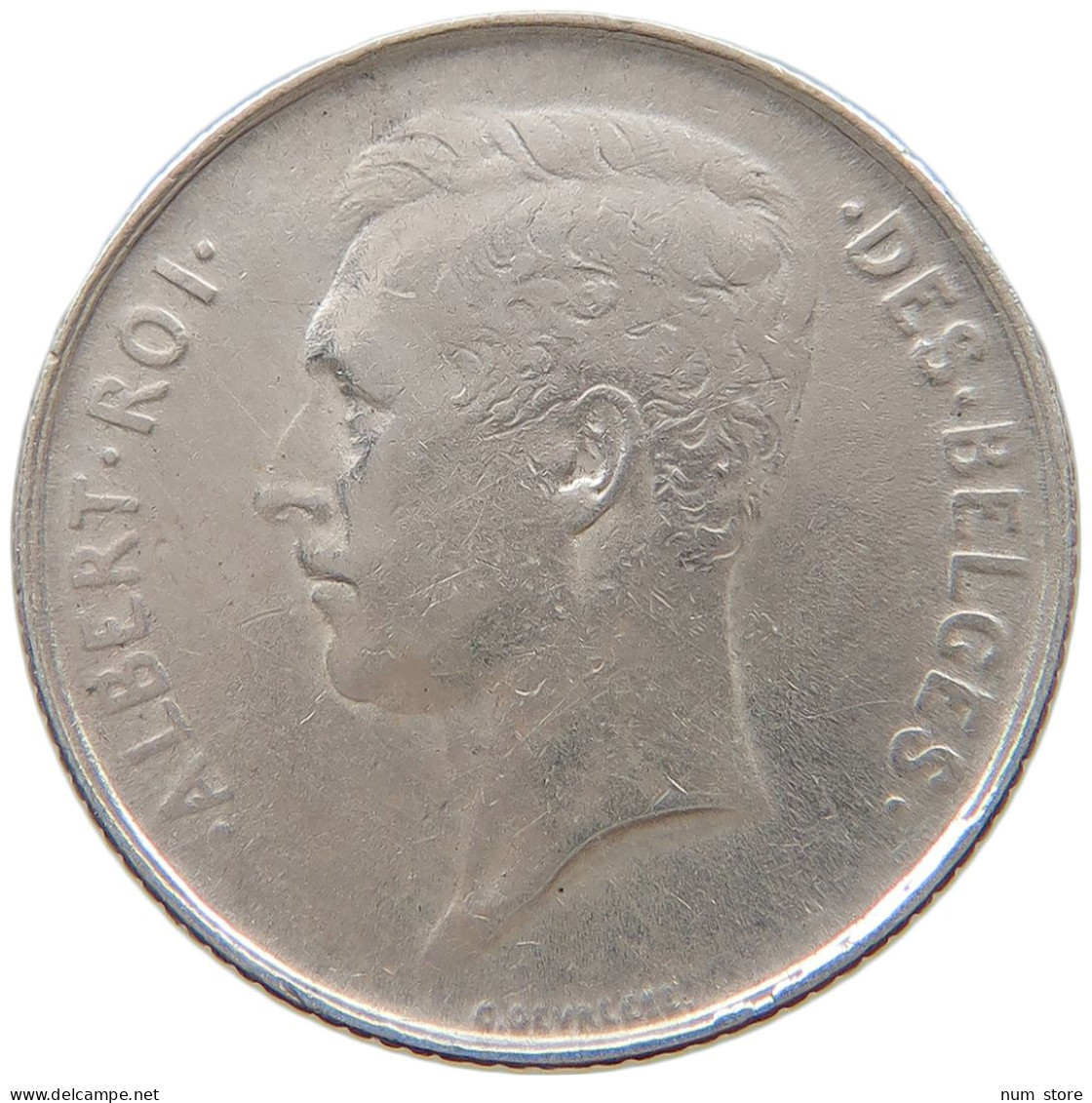 BELGIUM FRANC 1913 Albert I. 1909-1934 #a081 0619 - 1 Franco