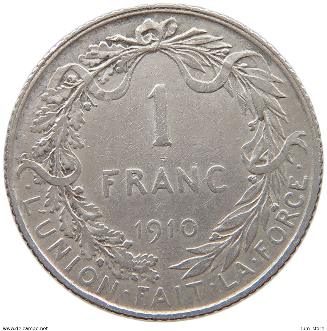 BELGIUM FRANC 1910 Albert I. 1909-1934 #s078 0245 - 1 Franco