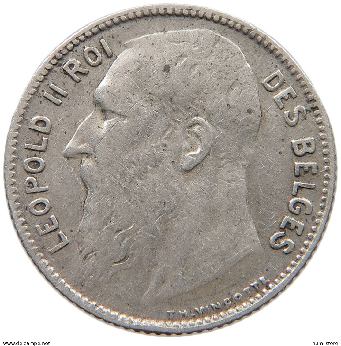 BELGIUM FRANC 1909 Leopold II. 1865-1909 #c017 0641 - 1 Frank