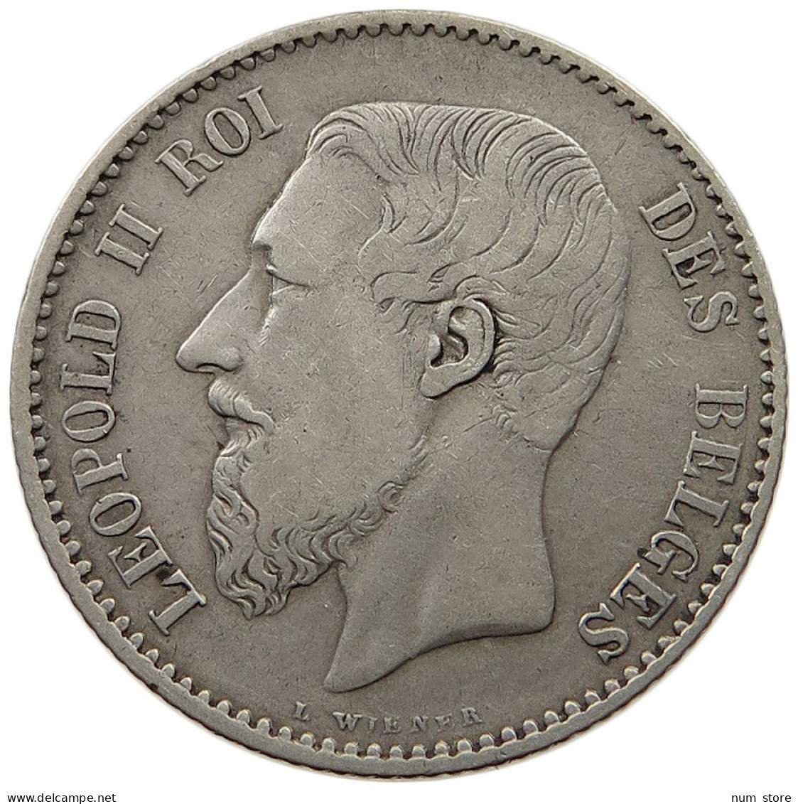 BELGIUM FRANC 1869  #t061 0071 - 1 Franc