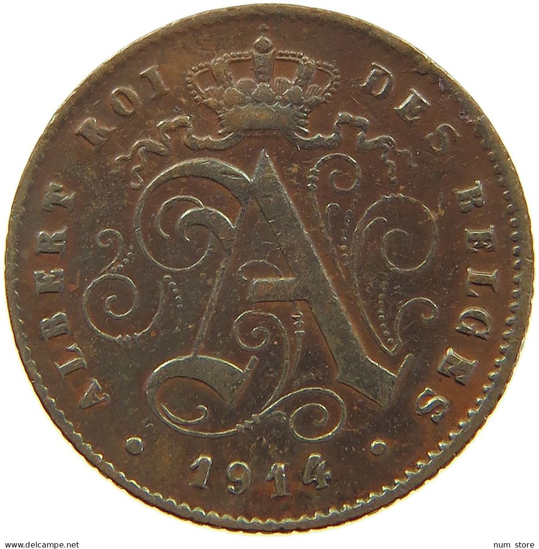 BELGIUM CENTIME 1914 Albert I. 1909-1934 #c065 0029 - 1 Centime