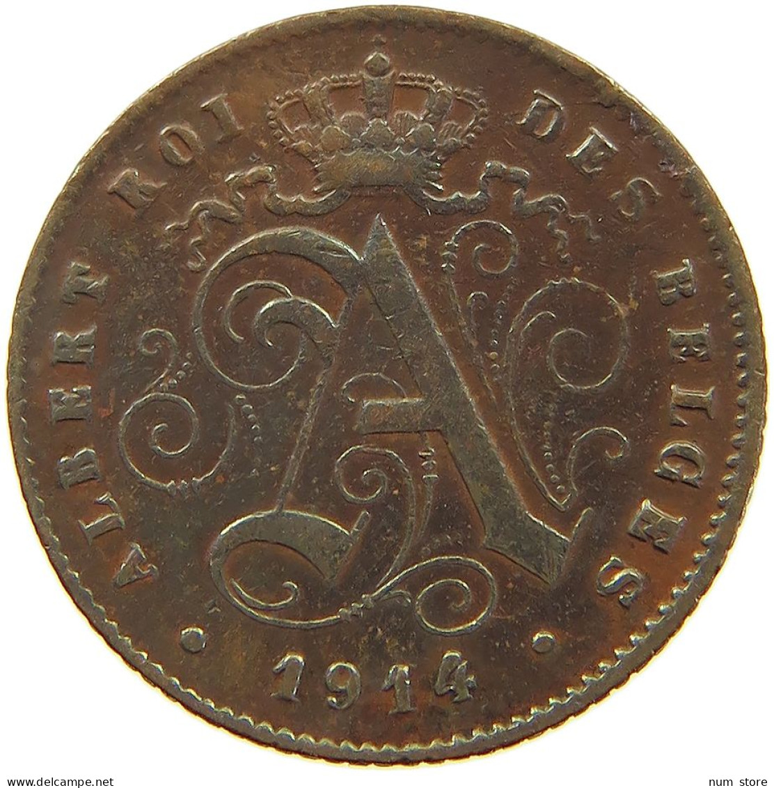 BELGIUM CENTIME 1914 Albert I. 1909-1934 #c065 0029 - 1 Cent