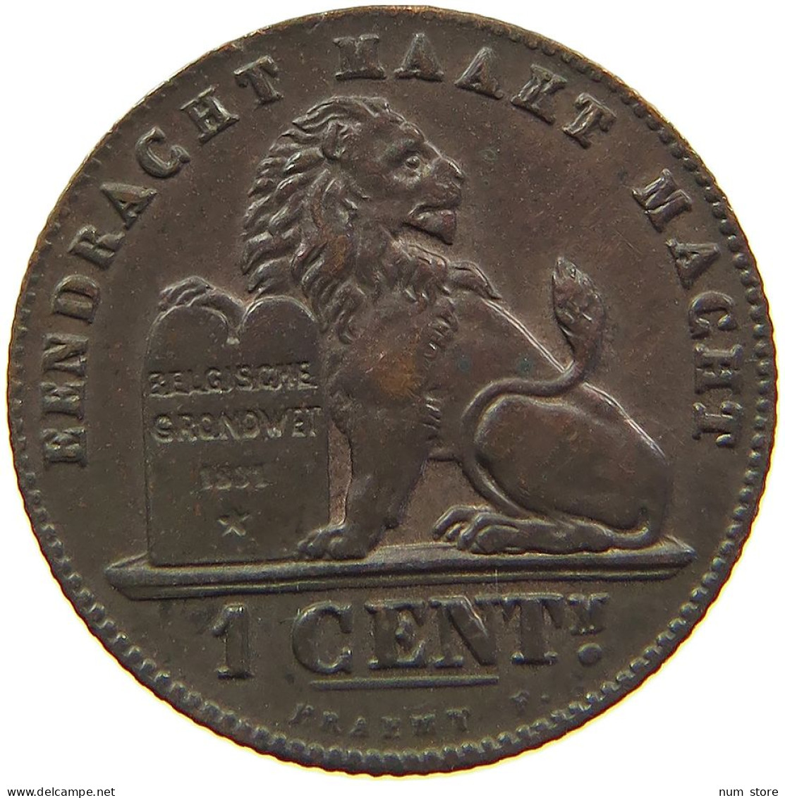 BELGIUM CENTIME 1907 Leopold II. 1865-1909 #s021 0211 - 1 Cent