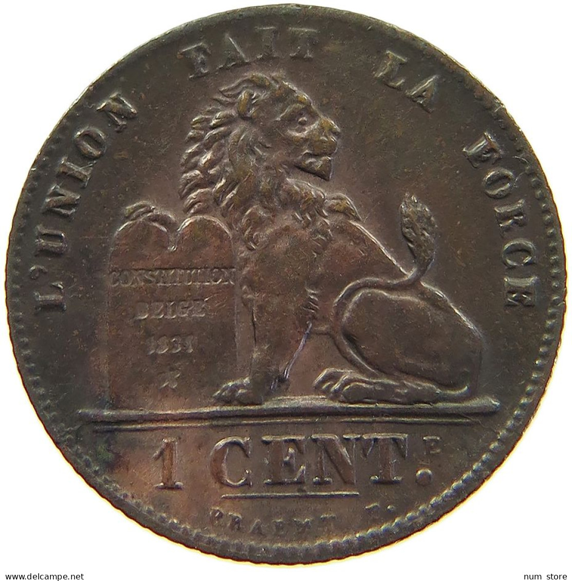 BELGIUM CENTIME 1907 Leopold II. 1865-1909 #s019 0177 - 1 Cent