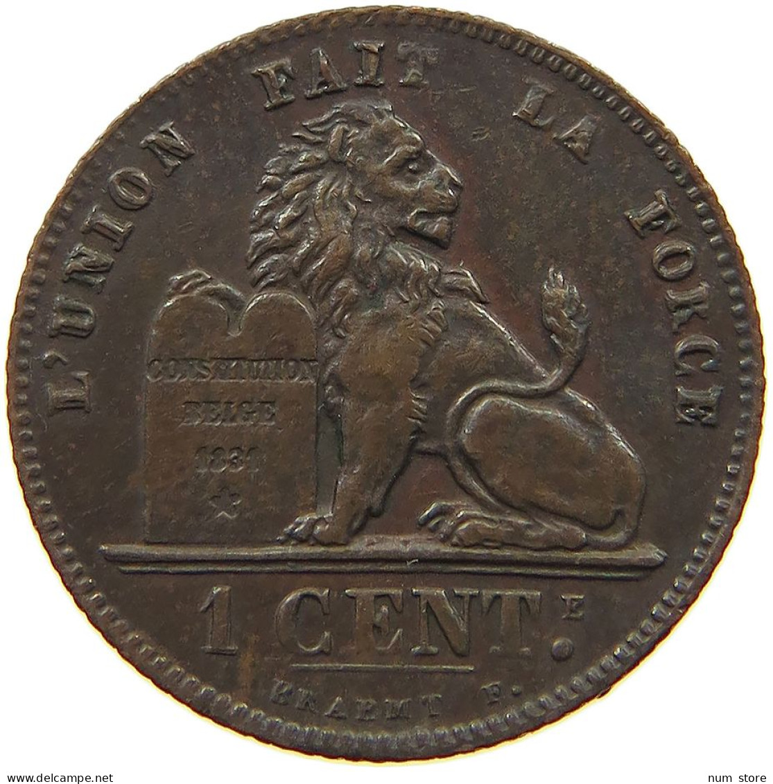 BELGIUM CENTIME 1907 Leopold II. 1865-1909 #c084 0275 - 1 Cent