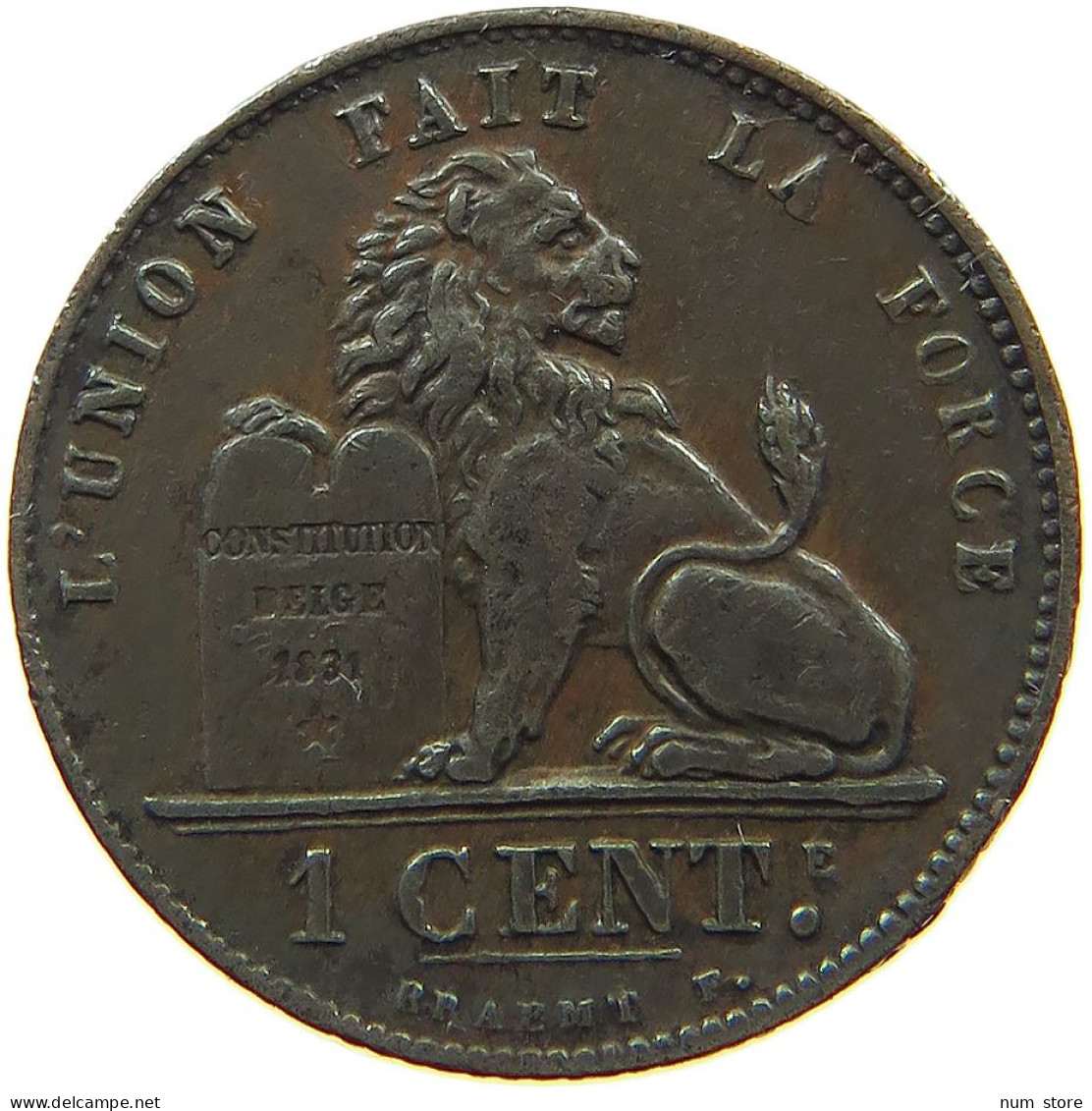 BELGIUM CENTIME 1907 Leopold II. 1865-1909 #a094 0099 - 1 Centime