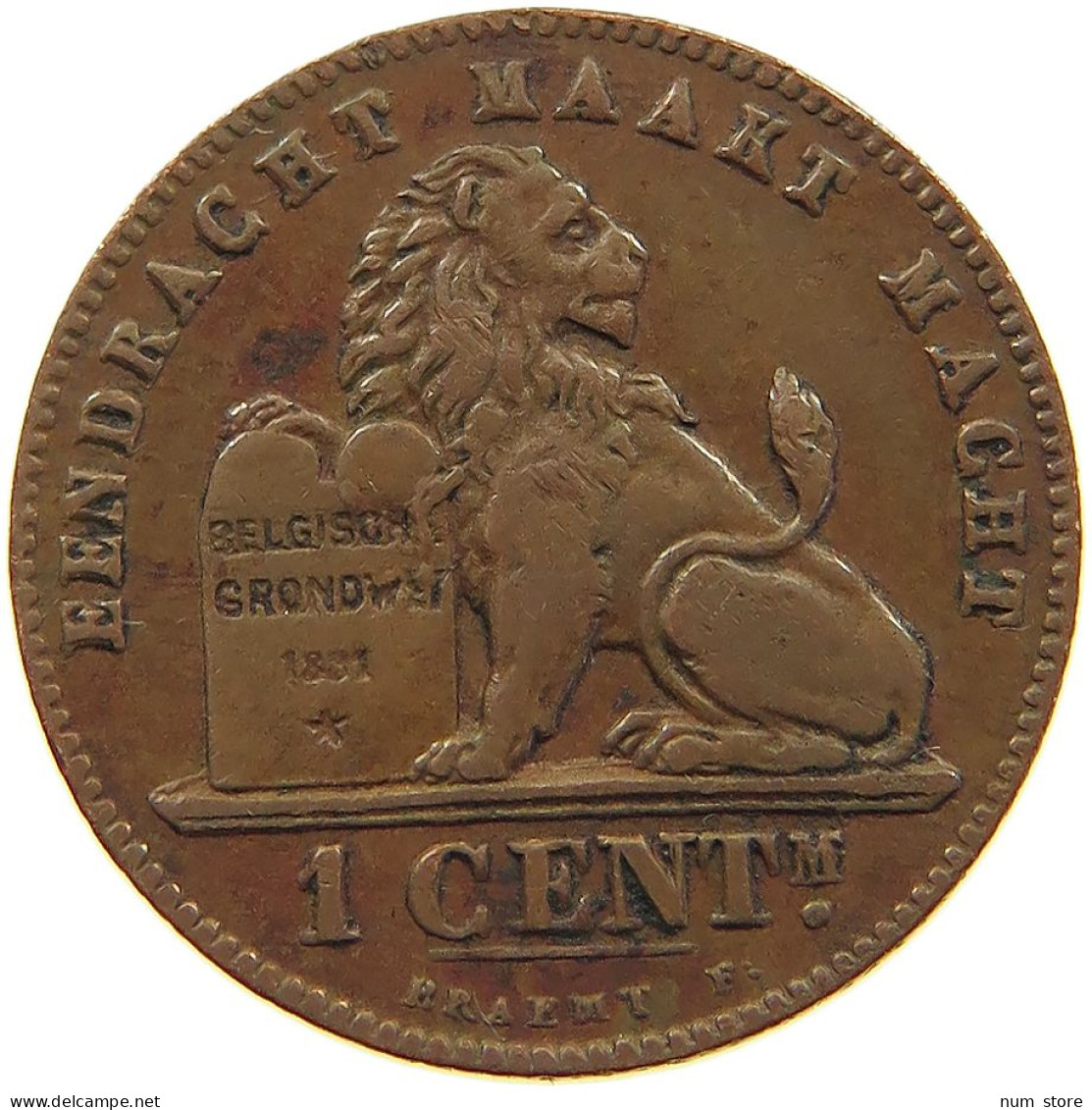 BELGIUM CENTIME 1894 Leopold II. 1865-1909 #a059 0759 - 1 Cent