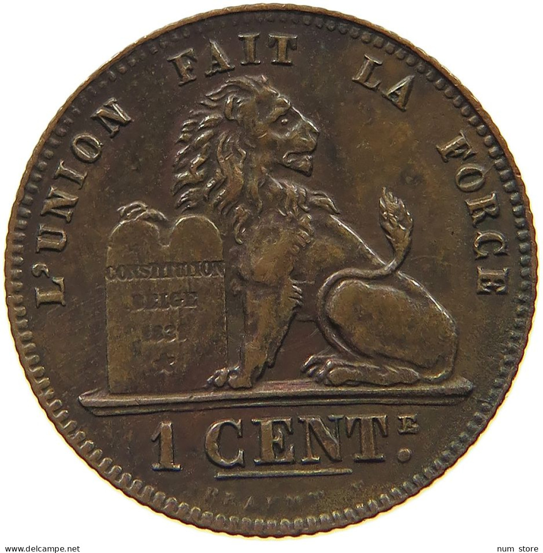 BELGIUM CENTIME 1876 Leopold II. 1865-1909 #c011 0377 - 1 Centime