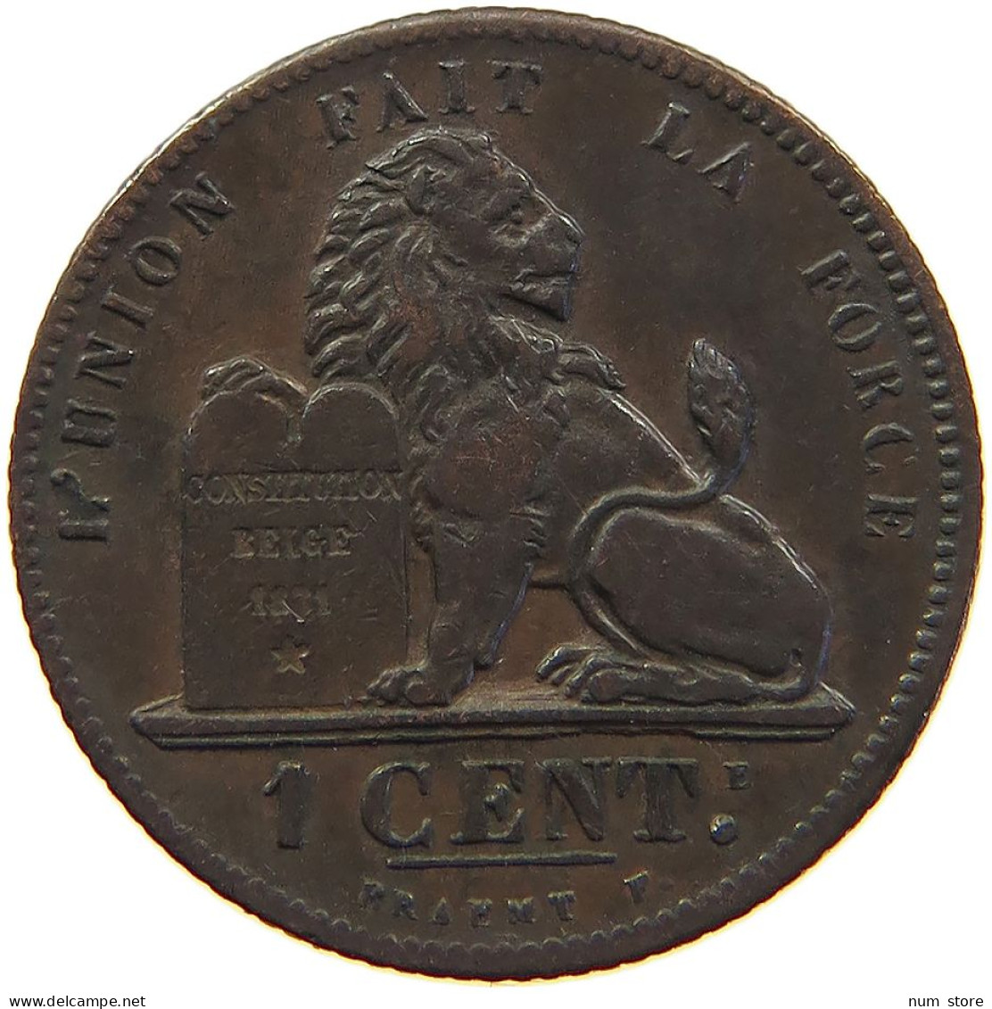 BELGIUM CENTIME 1862 Leopold I. (1831-1865) #s029 0017 - 1 Centime