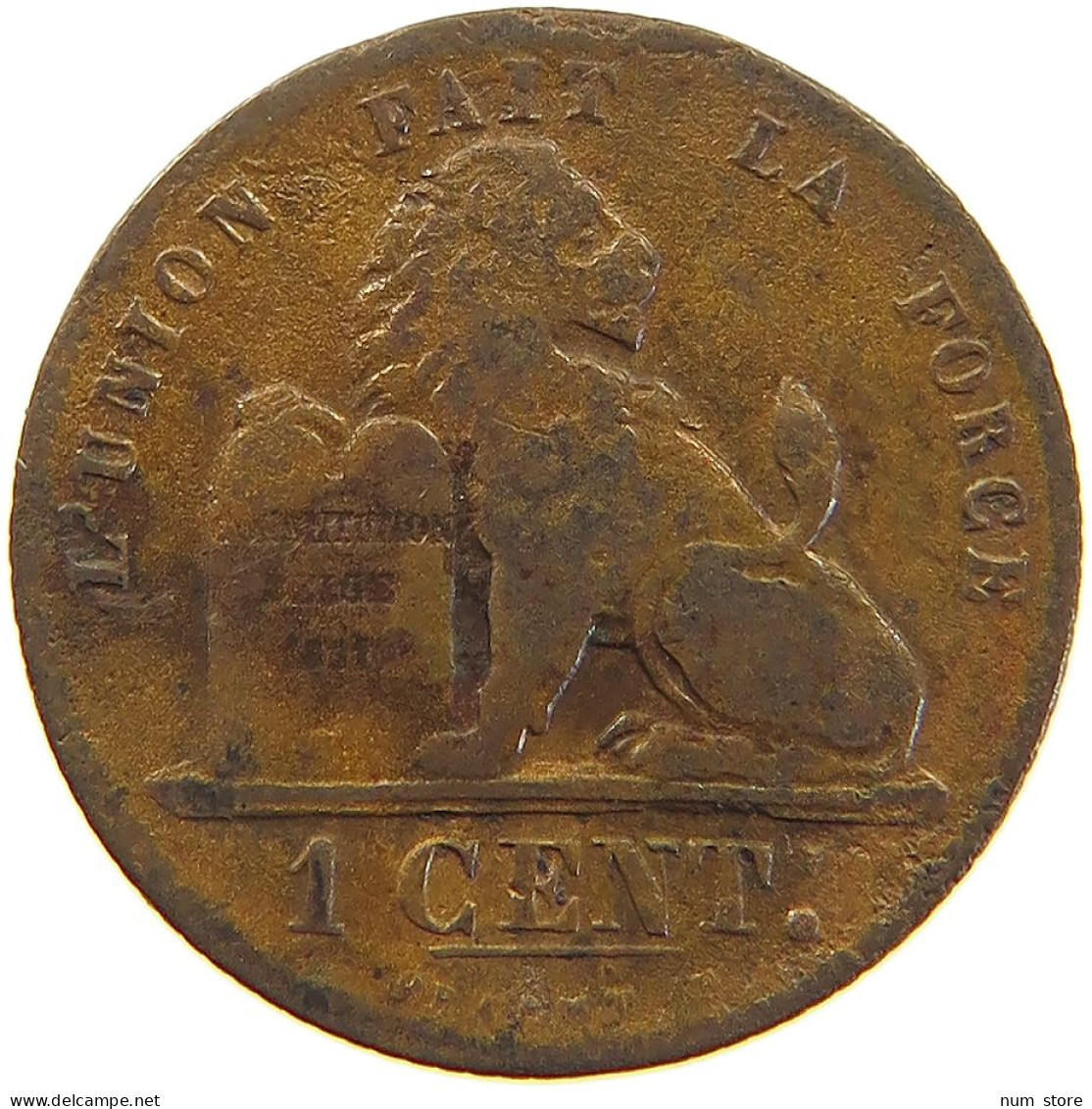 BELGIUM CENTIME 1861 Leopold I. (1831-1865) #c041 0385 - 1 Cent