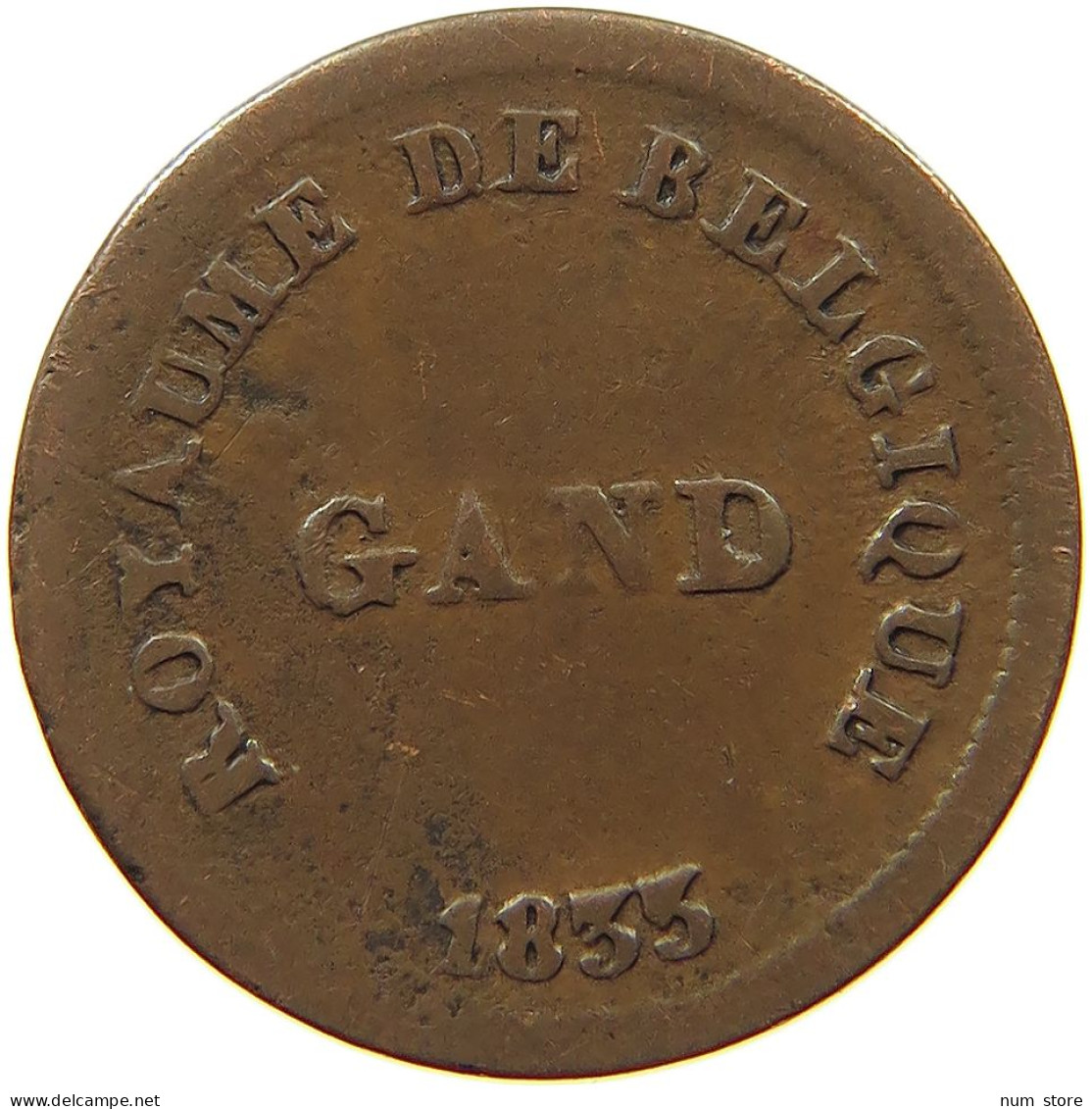 BELGIUM CENTIME 1833 GAND GENT #t149 0319 - 1 Centime