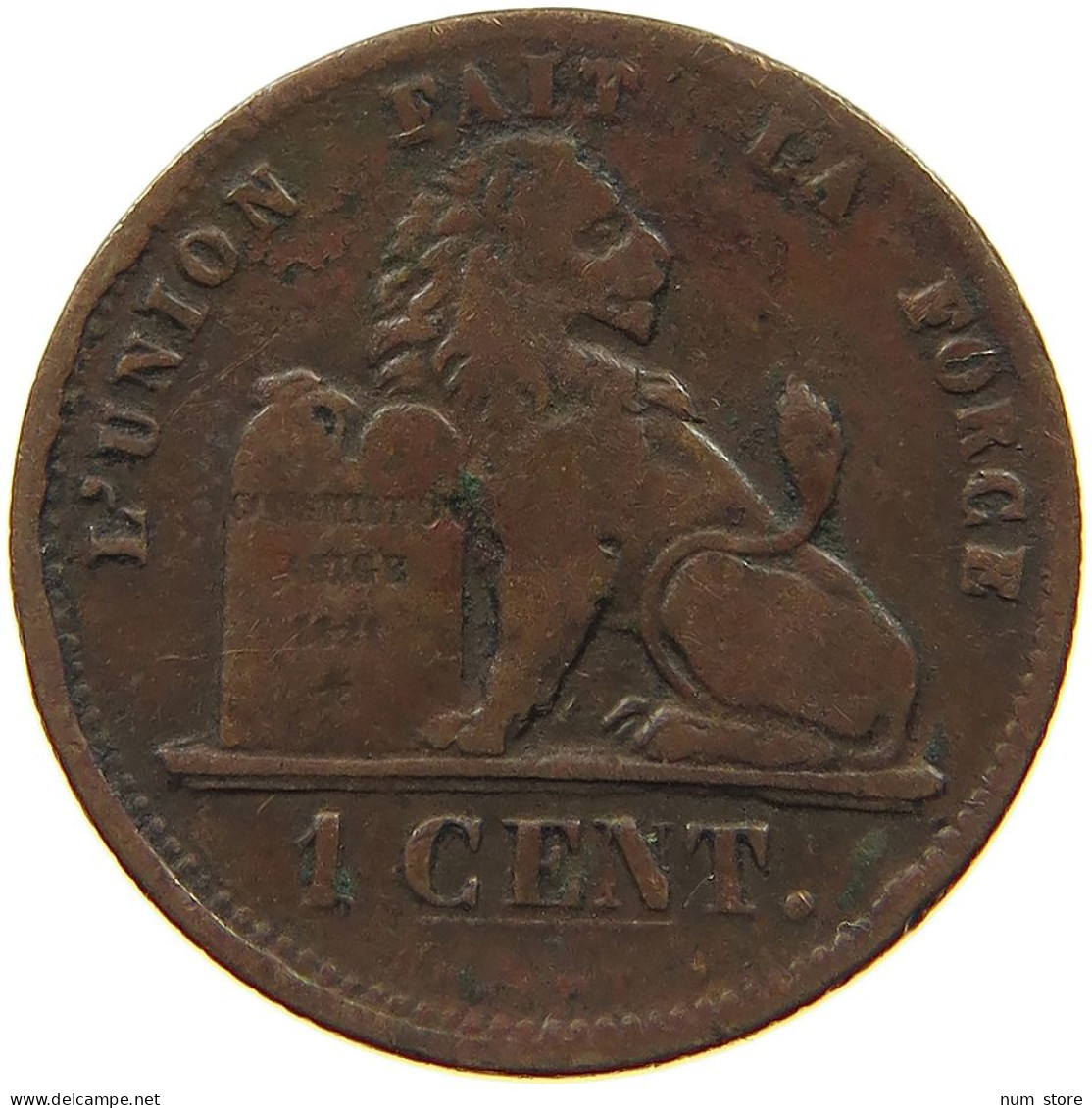 BELGIUM CENTIME 1862 Leopold I. (1831-1865) #c011 0371 - 1 Centime