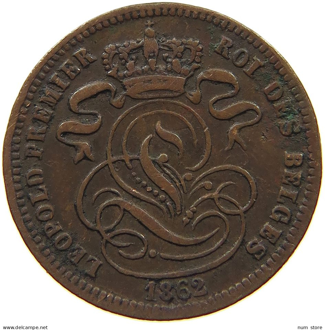 BELGIUM CENTIME 1862 Leopold I. (1831-1865) #c011 0371 - 1 Centime