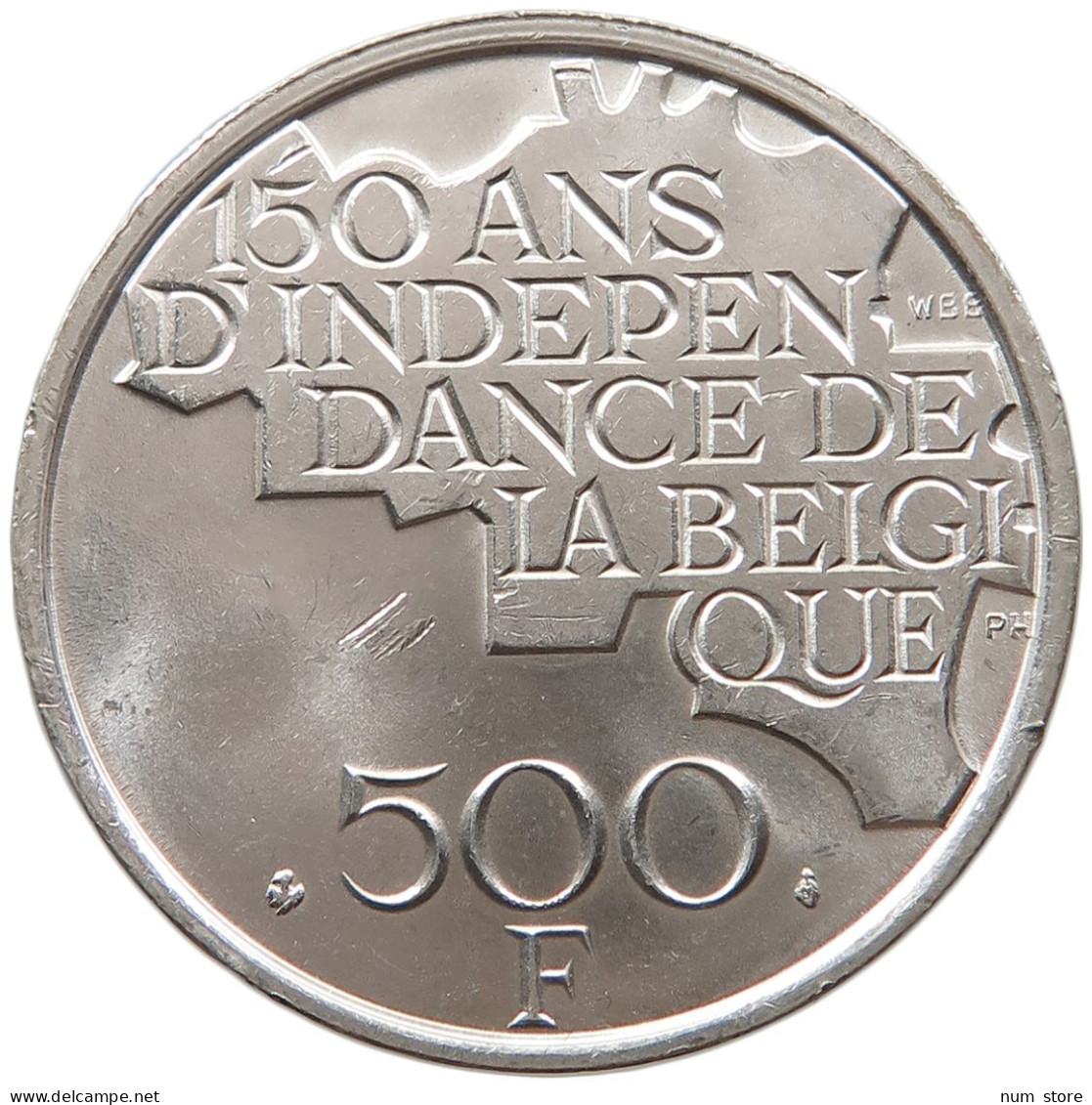 BELGIUM 500 FRANC 1980 BADOUIN I. 1951-1993 #s033 0243 - 500 Frank