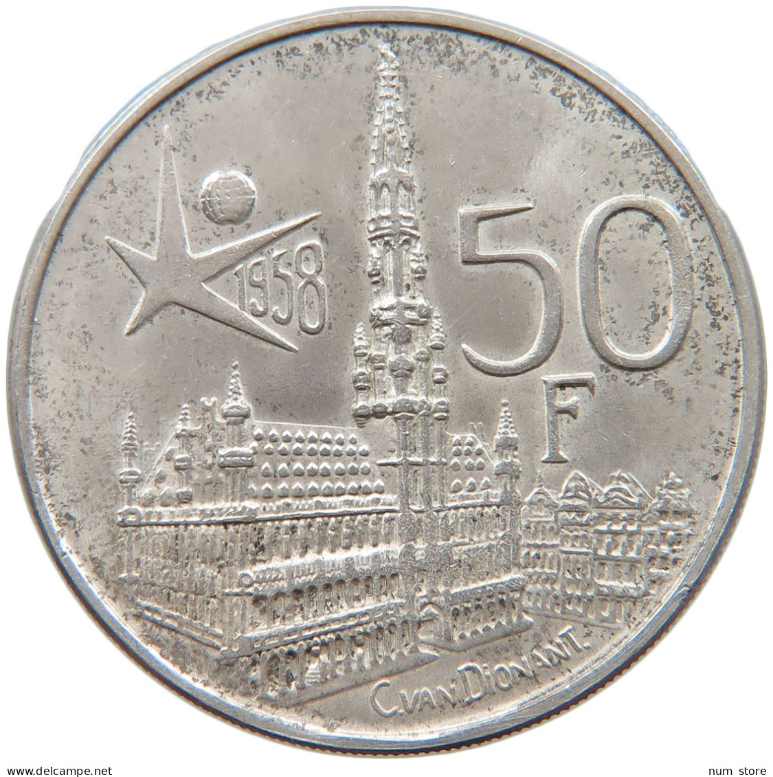 BELGIUM 50 FRANCS 1958 BADOUIN I. 1951-1993 #s031 0049 - 50 Francs