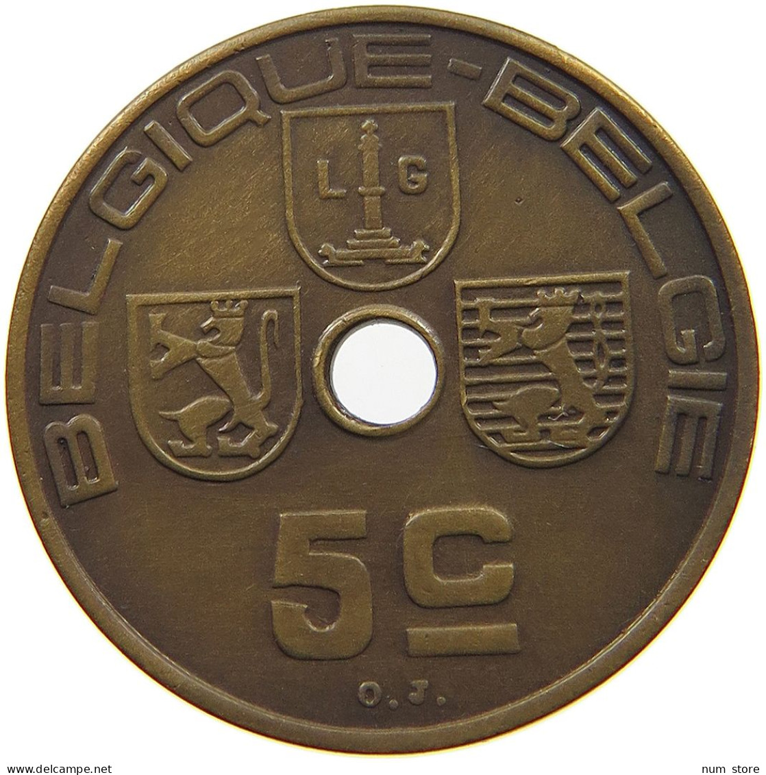 BELGIUM 50 CENTIMES 1938 50 CENTIMES 1938 PATTERN JESPERS MATTE BRONZE RARE #t081 0031 - Zonder Classificatie