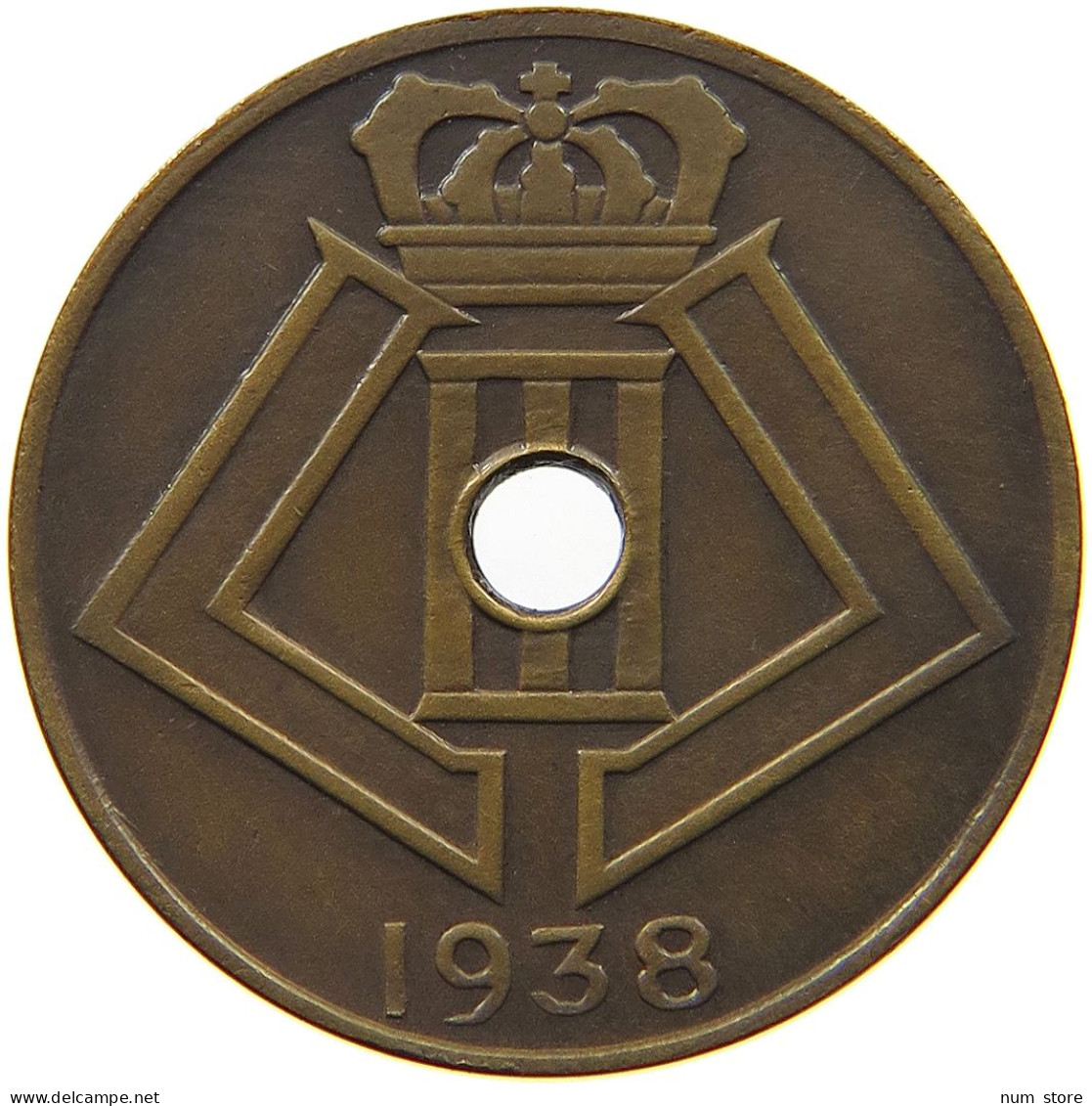 BELGIUM 50 CENTIMES 1938 50 CENTIMES 1938 PATTERN JESPERS MATTE BRONZE RARE #t081 0031 - Non Classificati