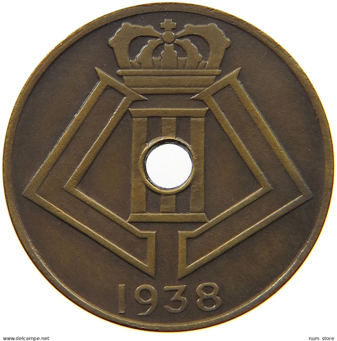 BELGIUM 50 CENTIMES 1938 50 CENTIMES 1938 PATTERN JESPERS MATTE BRONZE RARE #t081 0031 - Ohne Zuordnung