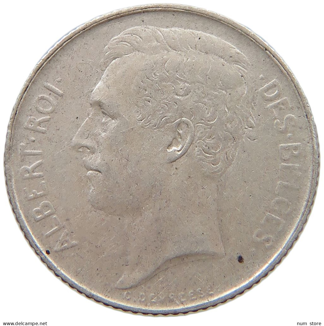 BELGIUM 50 CENTIMES 1912 Albert I. 1909-1934 #a082 0483 - 50 Cents