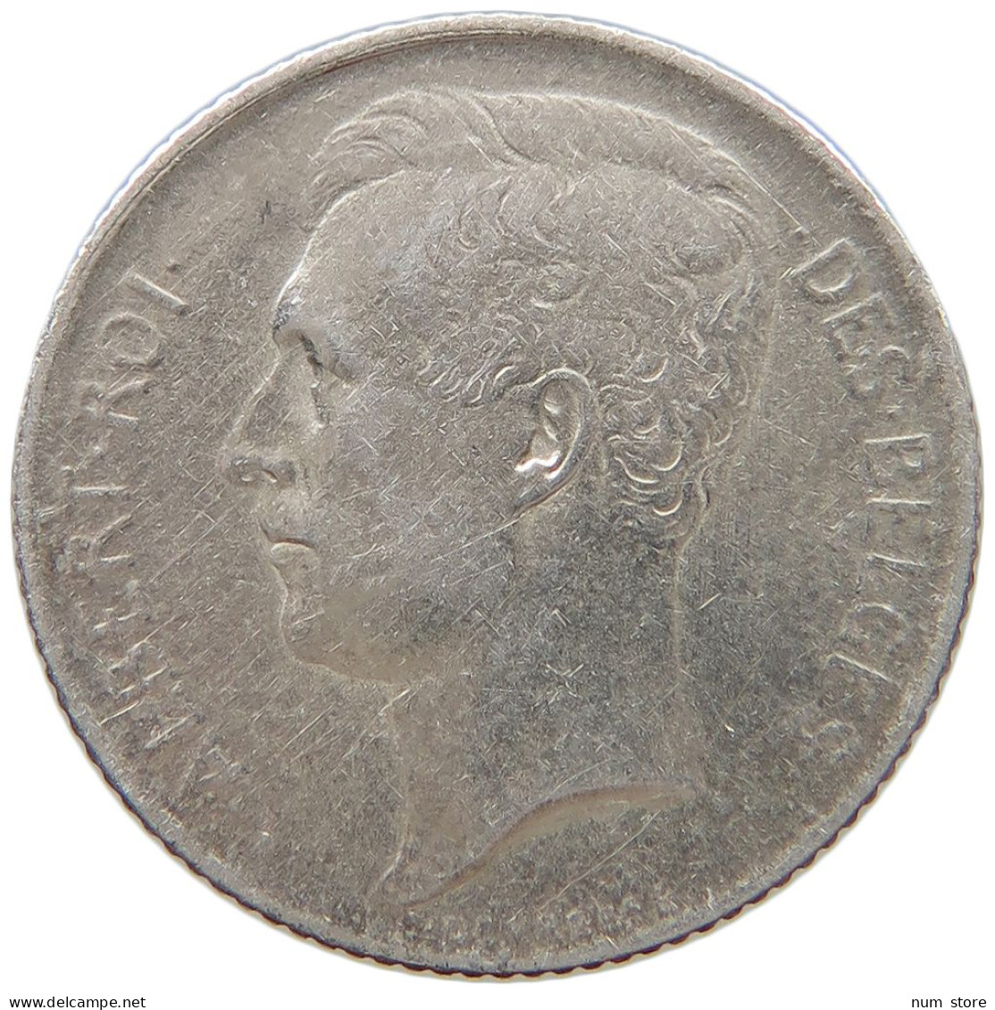 BELGIUM 50 CENTIMES 1912 Albert I. 1909-1934 #c047 0263 - 50 Cents