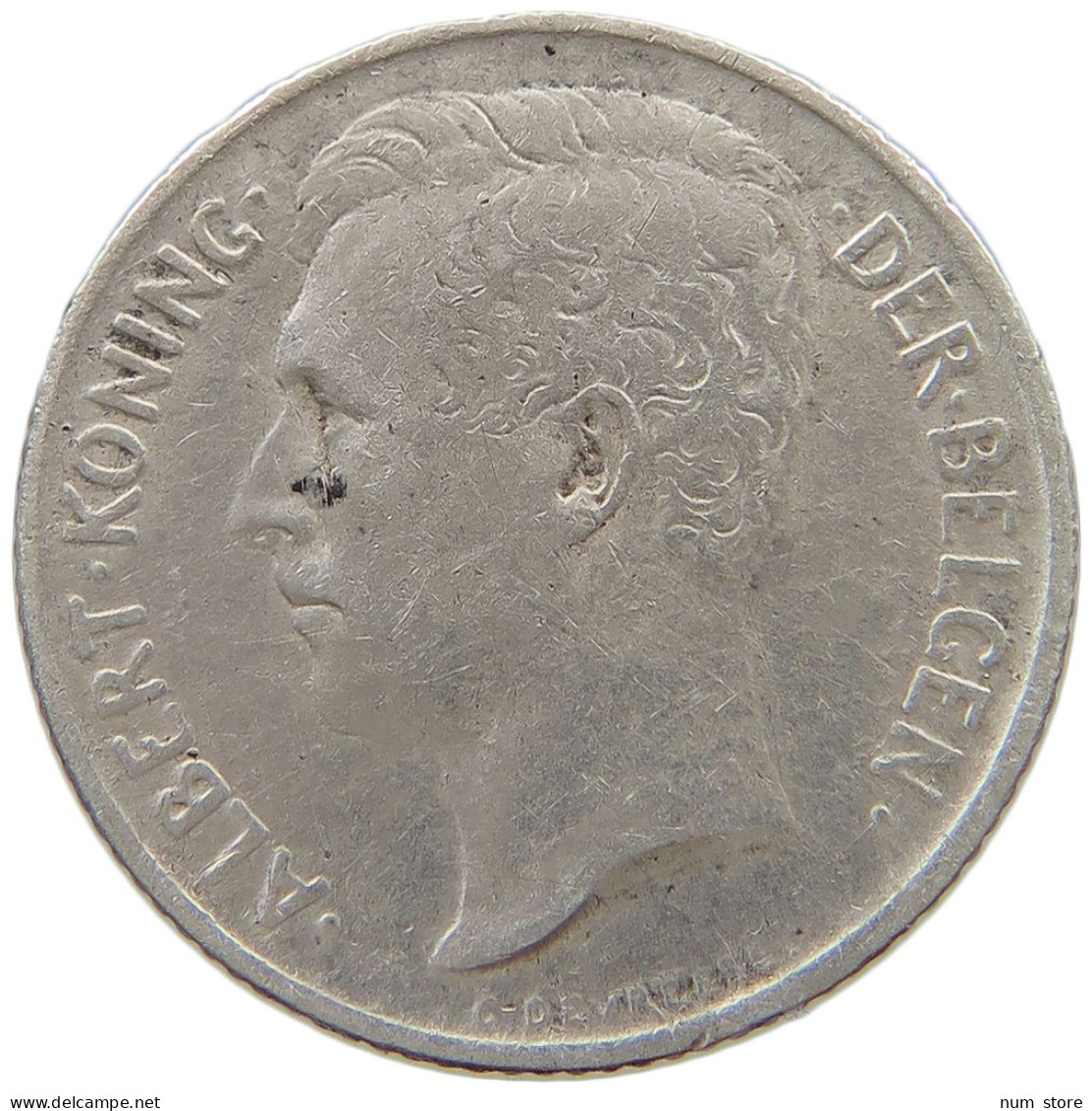 BELGIUM 50 CENTIMES 1912 Albert I. 1909-1934 #a069 0285 - 50 Cents