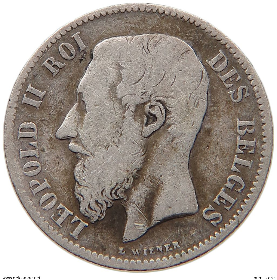 BELGIUM 50 CENTIMES 1898 Leopold II. 1865-1909 #s004 0035 - 50 Centimes