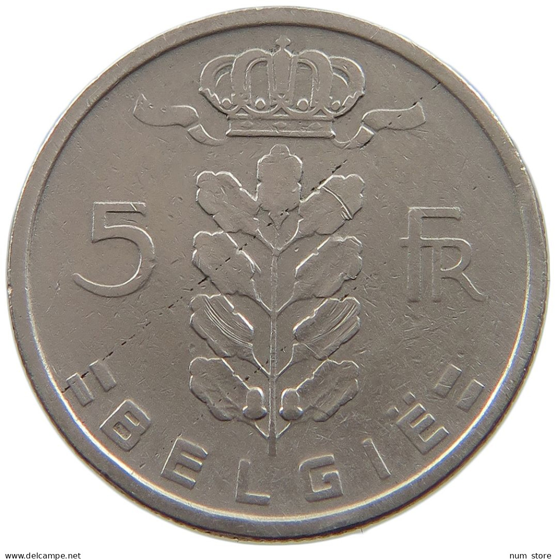 BELGIUM 5 FRANCS 1950 MINTING ERROR 5 FRANCS 1950 45° DIE ROTATION LEFT #t065 0223 - 5 Francs