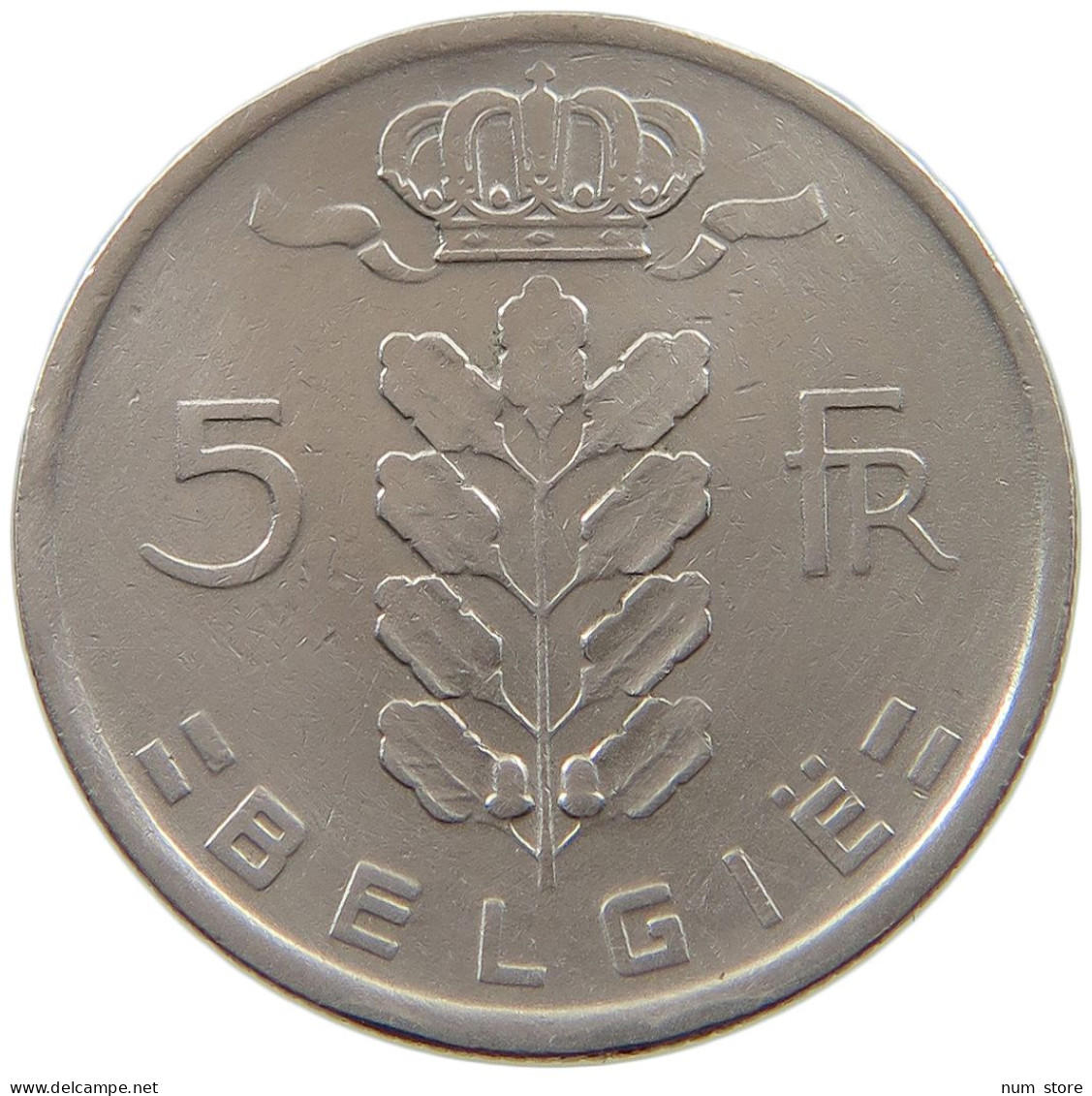 BELGIUM 5 FRANCS 1950 MINTING ERROR 5 FRANCS 1950 45° DIE ROTATION RIGHT #t065 0221 - 5 Franc