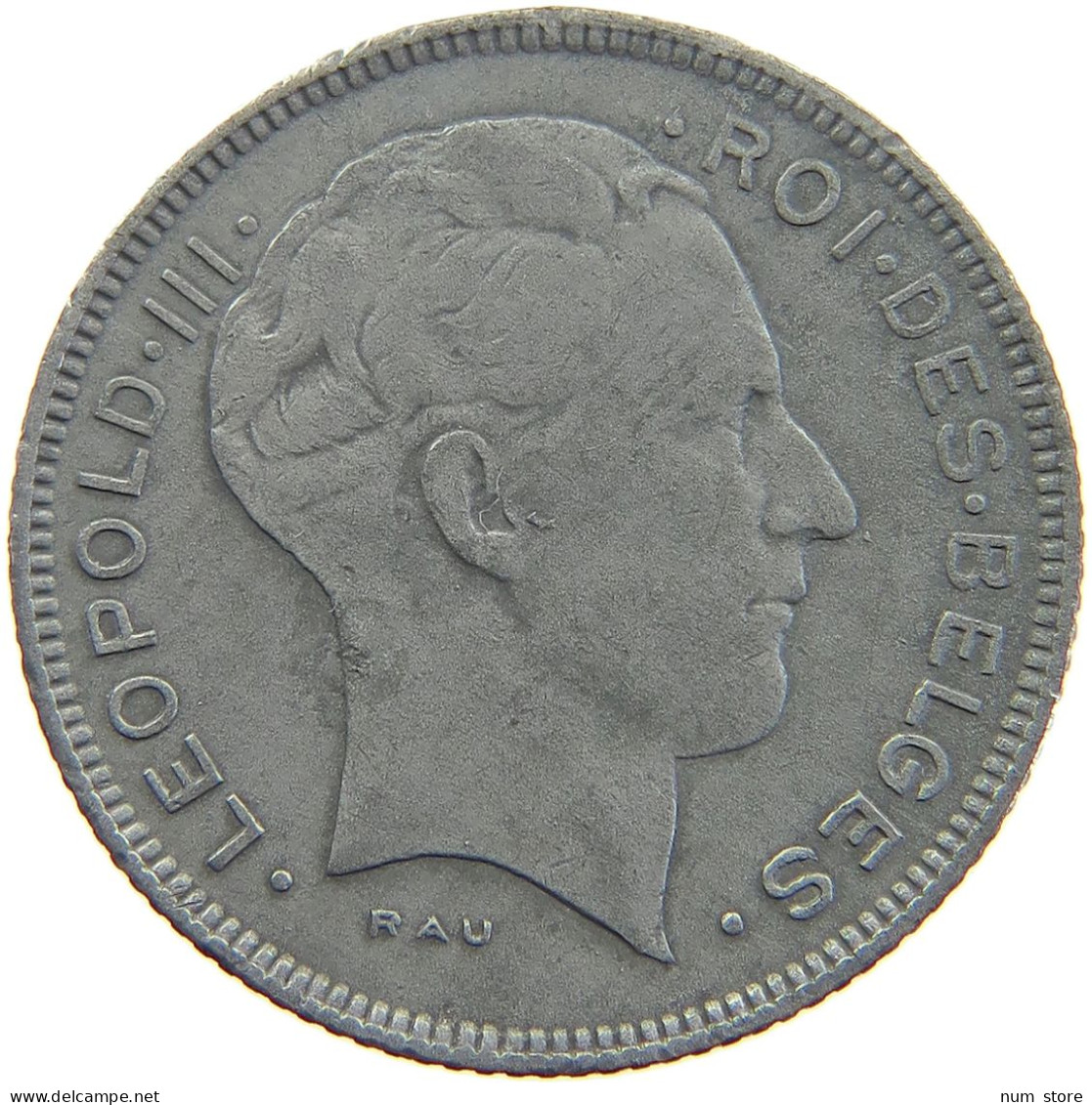 BELGIUM 5 FRANCS 1943 LEOPOLD III. (1934-1951) #a086 0455 - 5 Francs