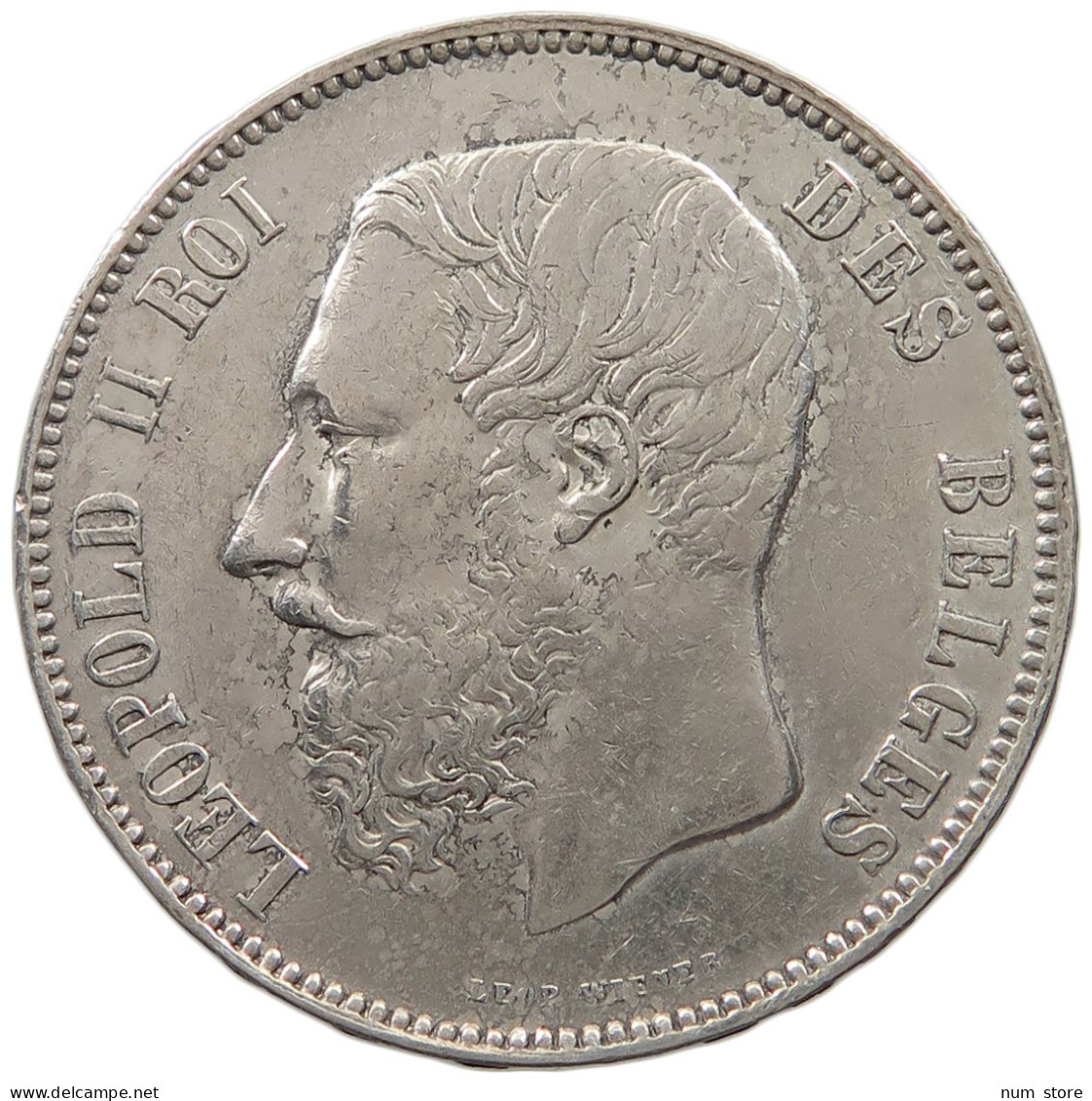 BELGIUM 5 FRANCS 1873  #t155 0097 - 5 Frank